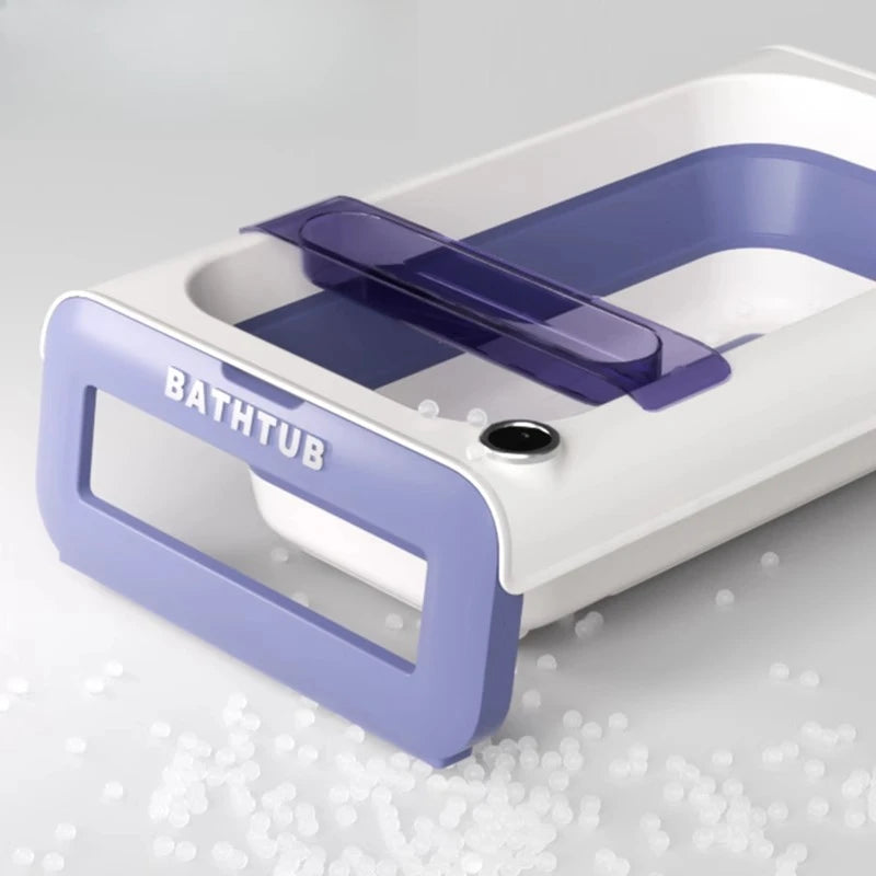Temperature Sensing Bath Tub Folding Household Tub Sitting and Lying Products Bath Tub
